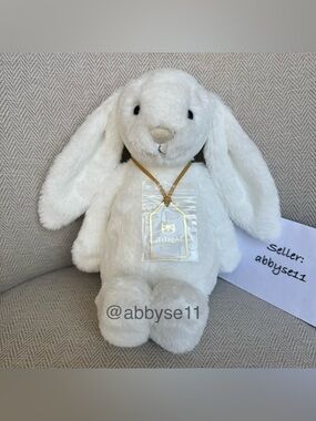 Jellycat Bashful Luxe Bunny Luna - Medium - Authentic - BNWT - Fast Ship